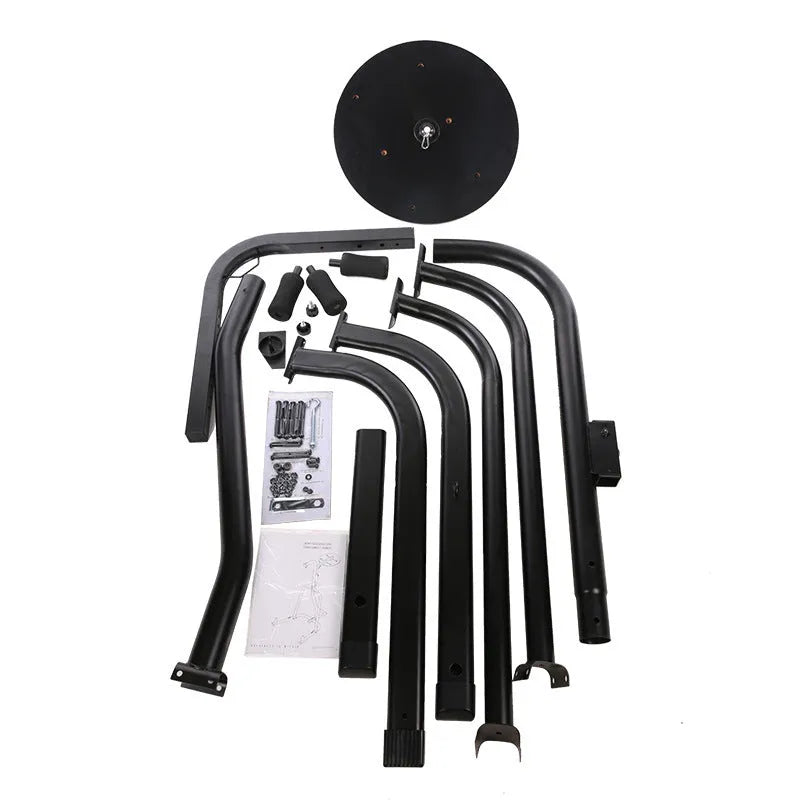 Black steel hanging boxing sandbag rack for vertical Sanda and martial arts training, average size