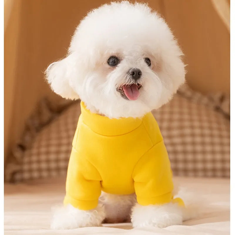 Four-legged thin fleece pet hoodie for small and medium dogs in green