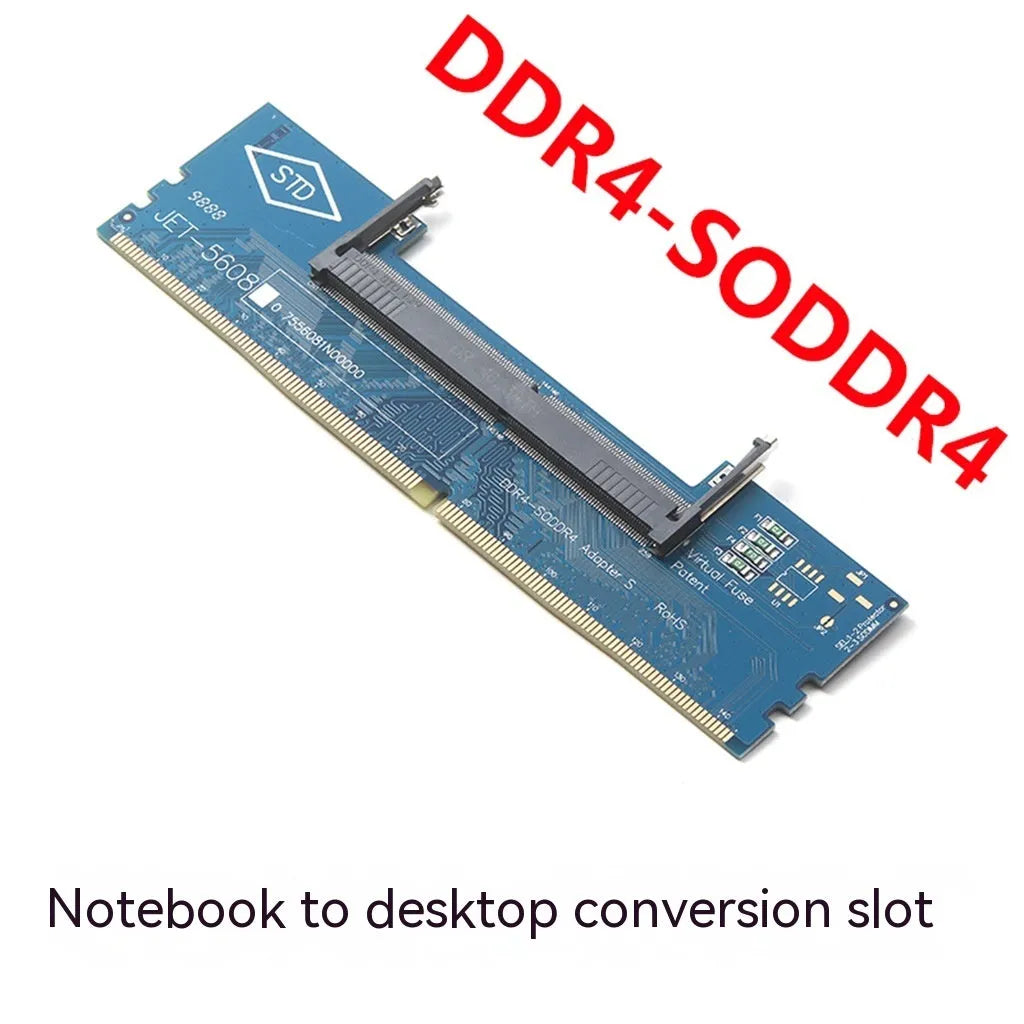 DDR4 laptop to desktop memory adapter card with electrostatic protective bag for safe component transfer