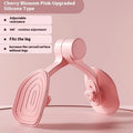 Pink pelvic floor muscle trainer with three resistance gears and rubber coating for exercise