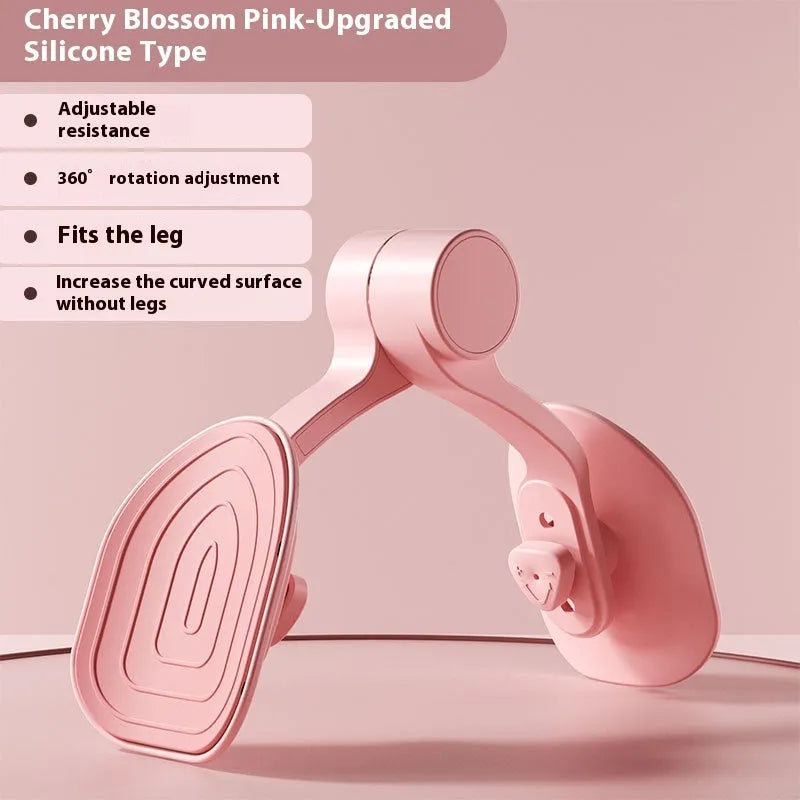 Pink pelvic floor muscle trainer with three resistance gears and rubber coating for exercise