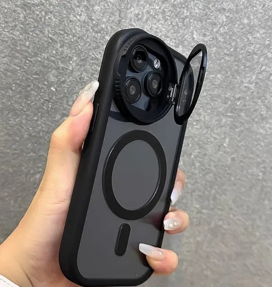 Acrylic anti-fall phone case with lens film bracket and hand rope for iPhone