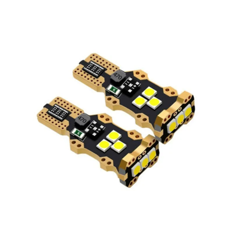 T15 automotive reverse light bulb with white 6000K colour temperature and PVC housing