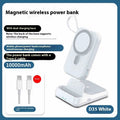 Ultra-thin magnetic wireless power bank 10000mAh in black model D33 on a white surface.