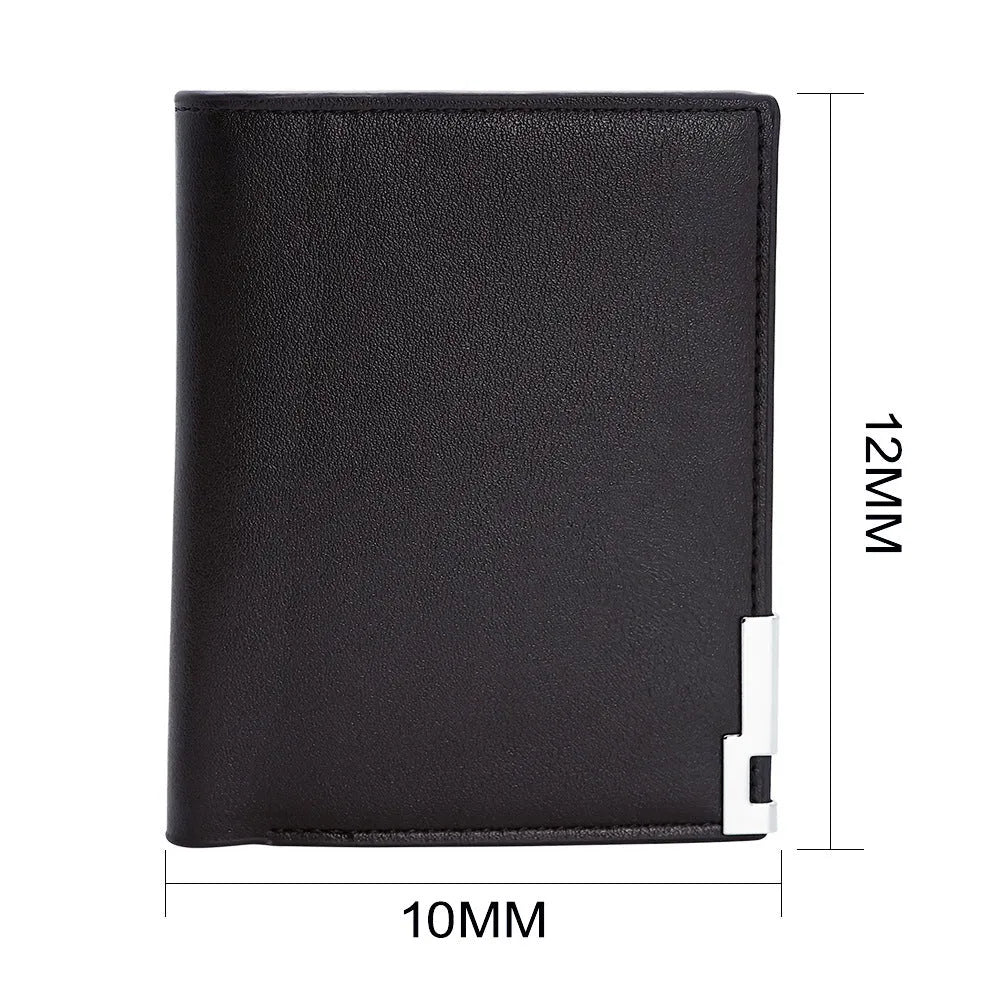 Men's leather wallet with zipper closure showing secure cash and card storage design