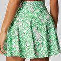 Women's blue high waist half-length sports skirt for golf tennis badminton