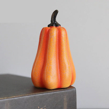 Enchanting resin pumpkin lanterns with realistic textures and LED candle illumination for Halloween decor and celebrations