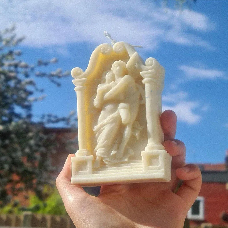 Ancient Greek couple angel design silicone cake and craft mold T67.