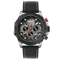 Octopus men's waterproof luminous quartz watch with 13mm thick case in blue and black colour options