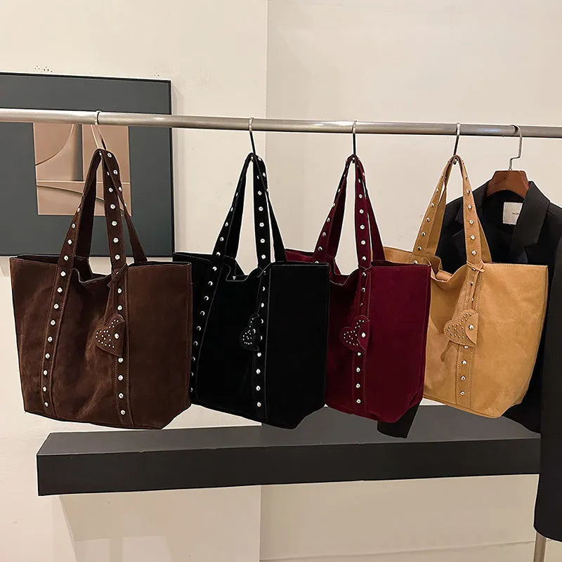 Black PU women's tote bag with double shoulder strap, shown with dimensions 33cm wide by 32cm tall.