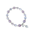 Opal amethyst colour crystal bracelet with moon shape design measuring over 20mm
