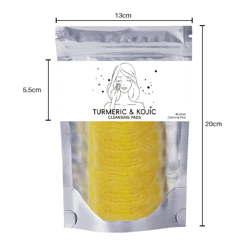 Premium Turmeric Exfoliating Cleansing Pads for Nourishing Facial Skin Care and Deep Pore Cleansing