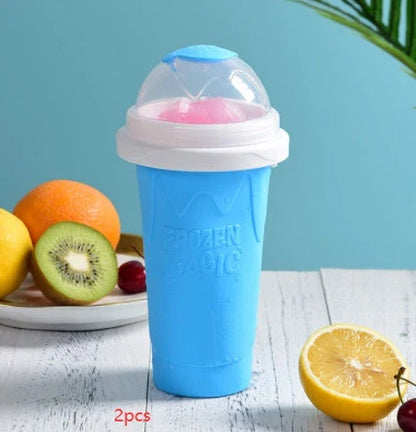 Refreshing Slush Maker device that quickly transforms beverages into icy, flavorful slushies