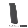 Universal 12 cm silicone handbrake sleeve in five colours: black, gray, beige, red, and blue.
