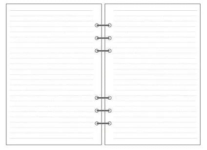 A5 6-hole loose-leaf refill with dot matrix ruling, 40 sheets of Daolin paper, displayed on a desk beside a ring binder