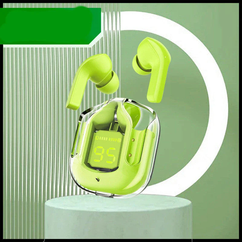 Wireless Bluetooth headset with digital display, noise cancellation, and various color options