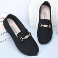 Gommino women's casual shoes in black or brown with rubber soles and matte upper