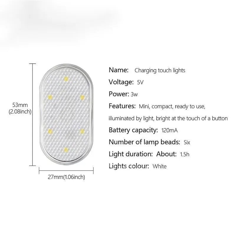 Touch-sensitive car interior LED reading lamp with four colour modes
