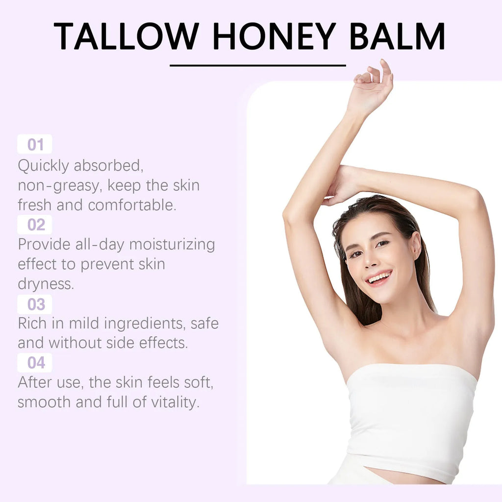 Tallow honey skin repair moisturising cream in 57g jar with natural ingredients