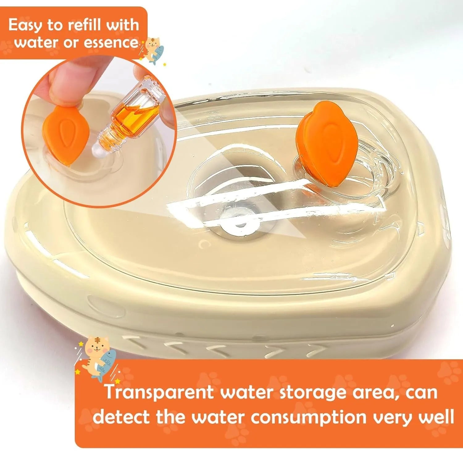 Yellow 4-in-1 cat steam brush with silicone bristles, water tank, and UV lamp for grooming and ringworm detection.