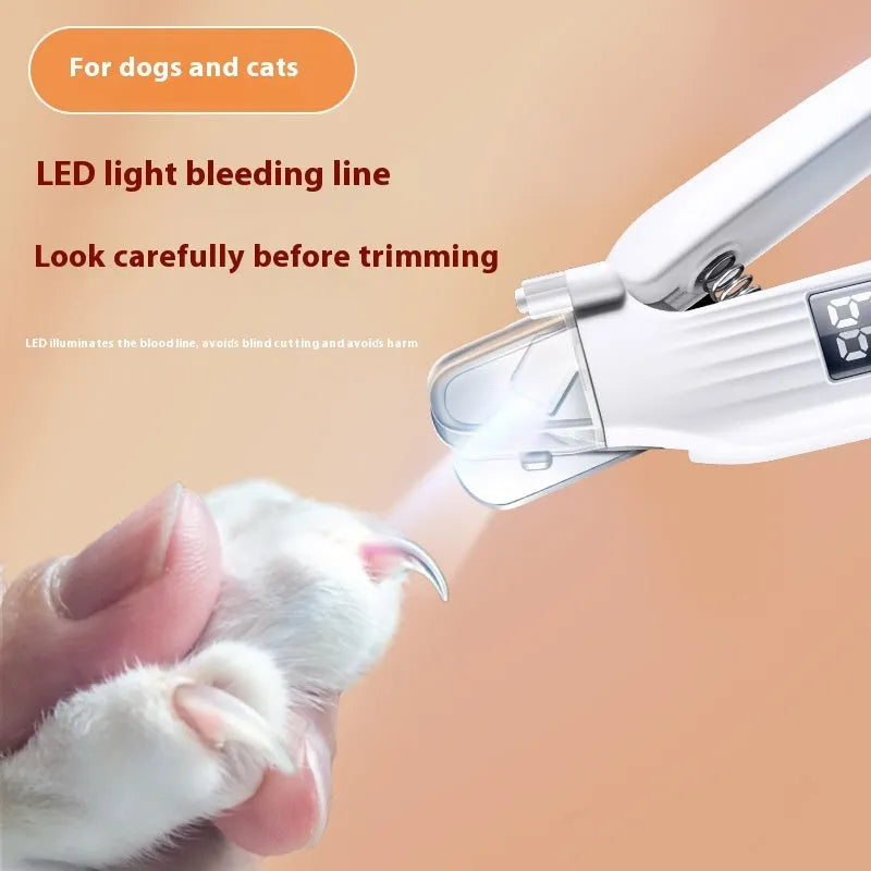 White ABS dog nail clippers with HZ8 specification for pet grooming