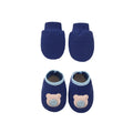 Baby cotton gloves and foot cover set in various colours for infant hand and foot protection