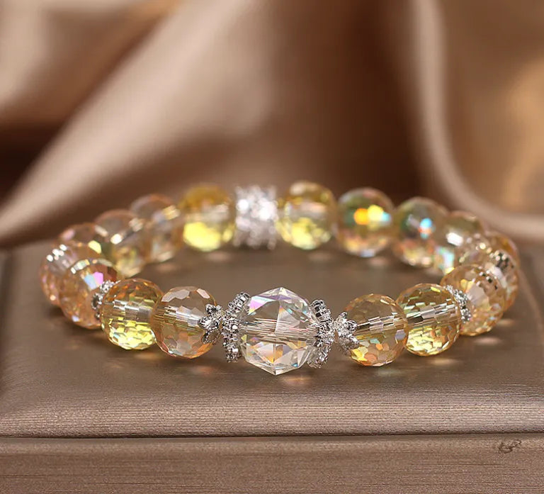 Austrian amethyst bracelet for women in artificial crystal with purple and yellow colour options