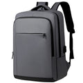 Waterproof USB business computer bag in black with air pillow belt and USB port, front view