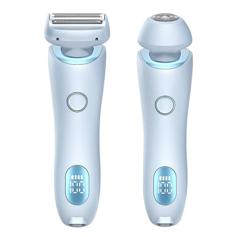 2-in-1 Electric Women's Shaver with Trimmer for Body, Face and Bikini Area