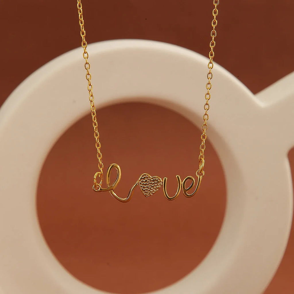 Gold plated copper infinity symbol pendant necklace with sparkling diamond inlay and gold fine chain