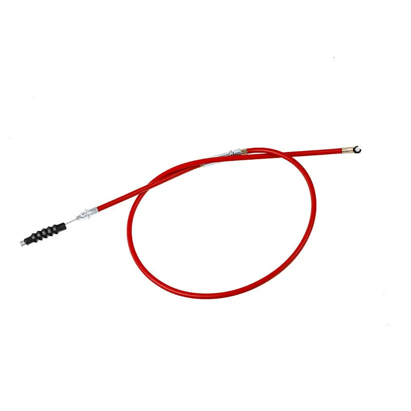 Four coloured motorcycle control cables (black, blue, red, yellow) each 0.98m long for Apollo 110-125cc engines.