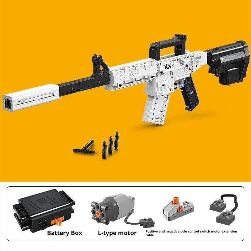 Printing Set M4A1 removable toy gun building blocks in colour box packaging