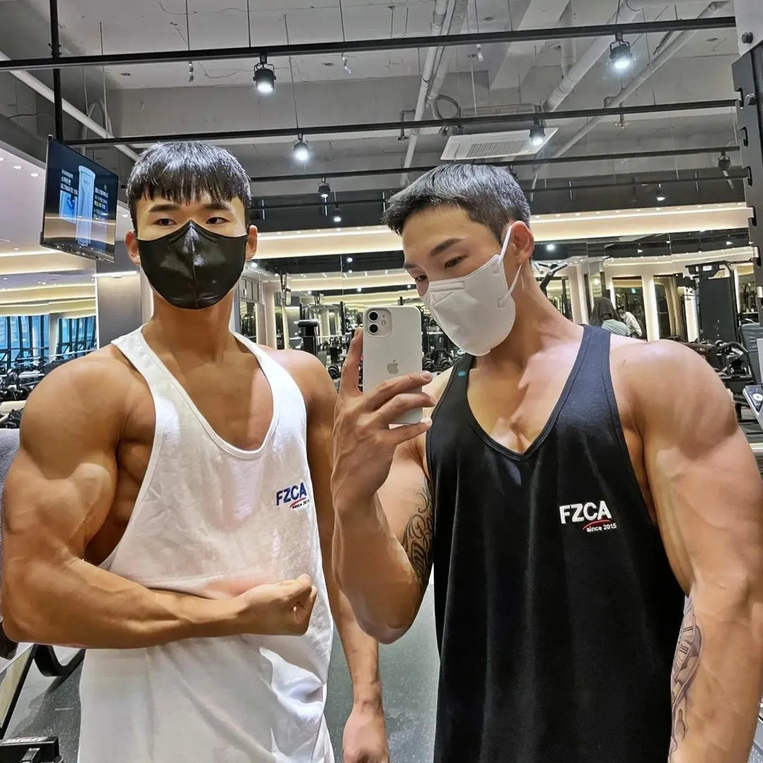 Men's cotton muscle vest for summer fitness training and running activities