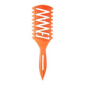 Fluffy high skull top styling comb in TPEE material over 20cm long on a plain background