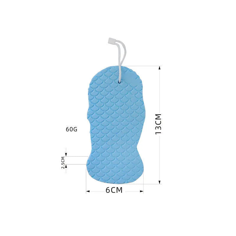 White 3D fish scale pattern bath sponge ball for gentle body exfoliation