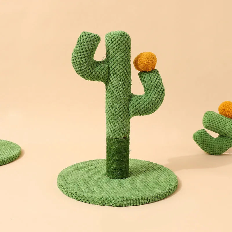 Masson cactus design cat scratch board and coconut tree scratching pole made from cotton rope