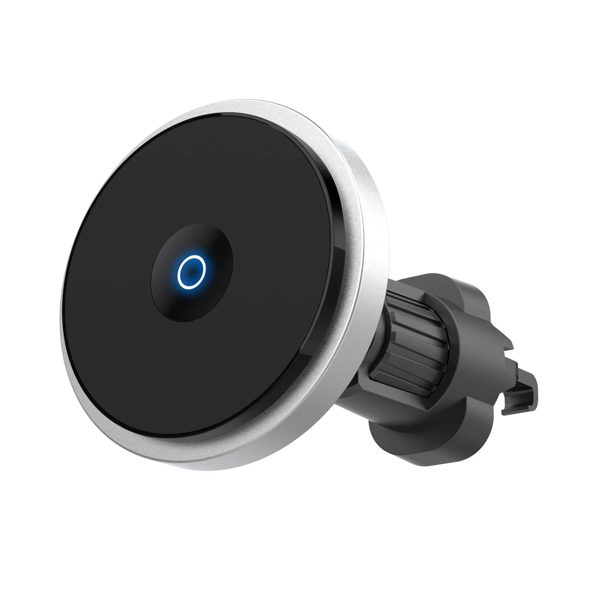 15W magnetic car wireless charger with air vent bracket in aluminium alloy and ABS construction