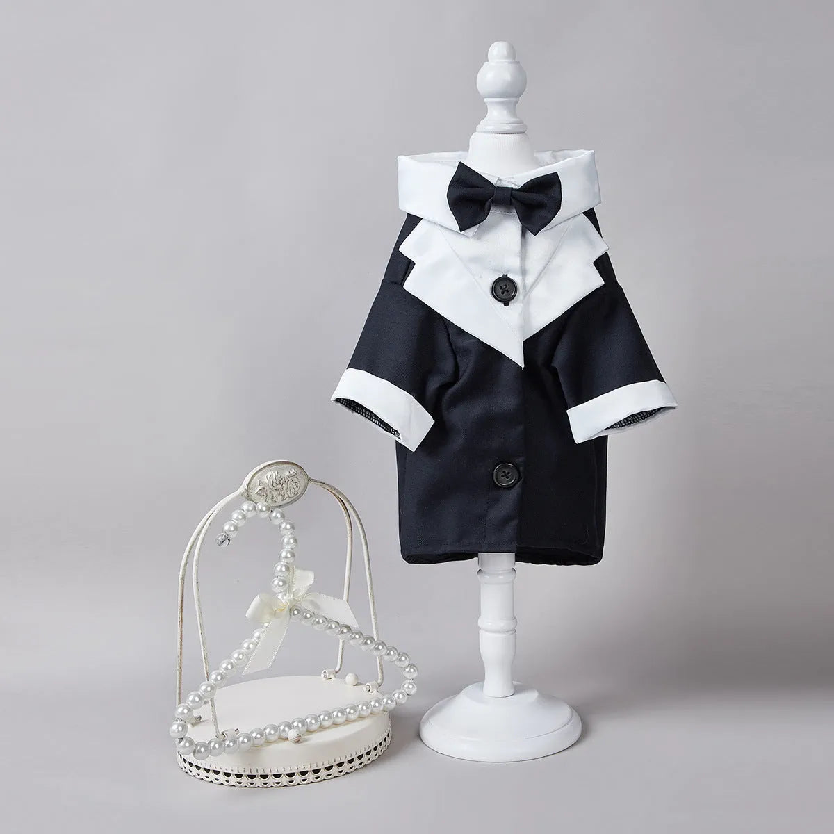 Chinese style four-legged gentleman wedding suit for dogs in polyester fabric