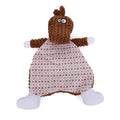 Fox elephant squeaky plush pet toy for cats and dogs in brown colour