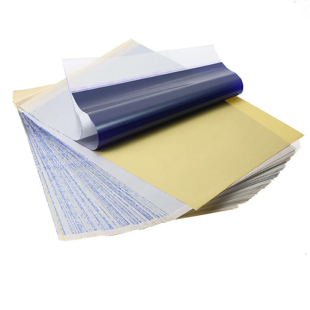 A4 tattoo transfer paper sheets with transfer paste gel for stencil application