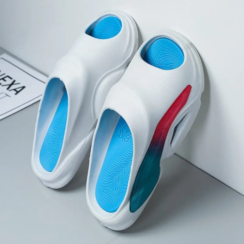 Men's EVA casual sandals in White Blue, White Green, or White Purple, sizes 38-45