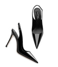Women's nude ankle strap high heels with hollow design and button closure