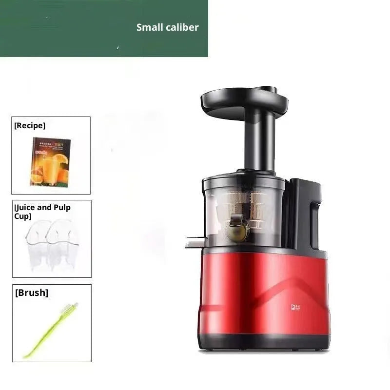 High-power multi-functional juice extractor with vertical screw rod and small caliber slag juice separation