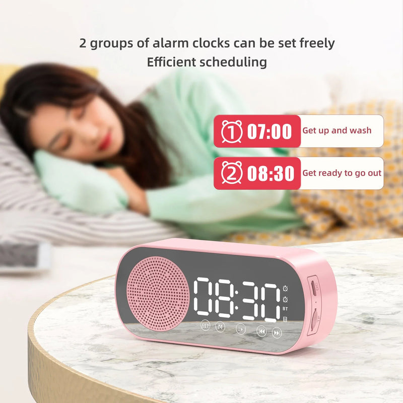 NZ Multifunctional Alarm Clock with Bluetooth Music, FM Radio, and USB Charging