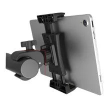 Black ABS plastic bicycle handlebar mount for smartphones and tablets