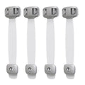 Adjustable child safety cabinet lock strap with 3M adhesive backing in grey colour