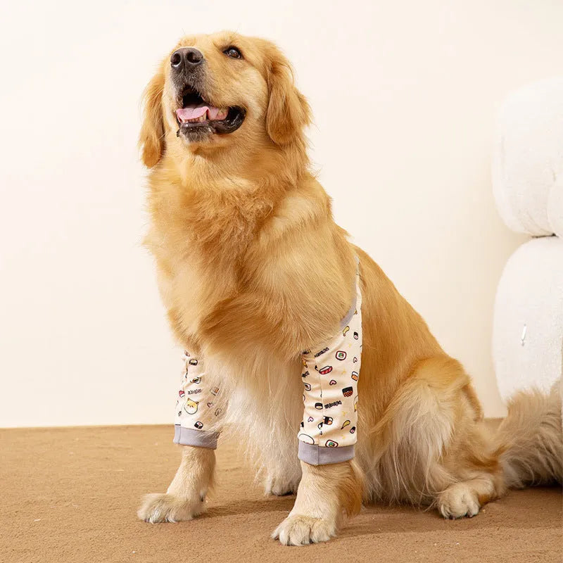 Blue pet knee pad made of polyester for dogs, anti-dirty joint protective cover, size L to 3XL