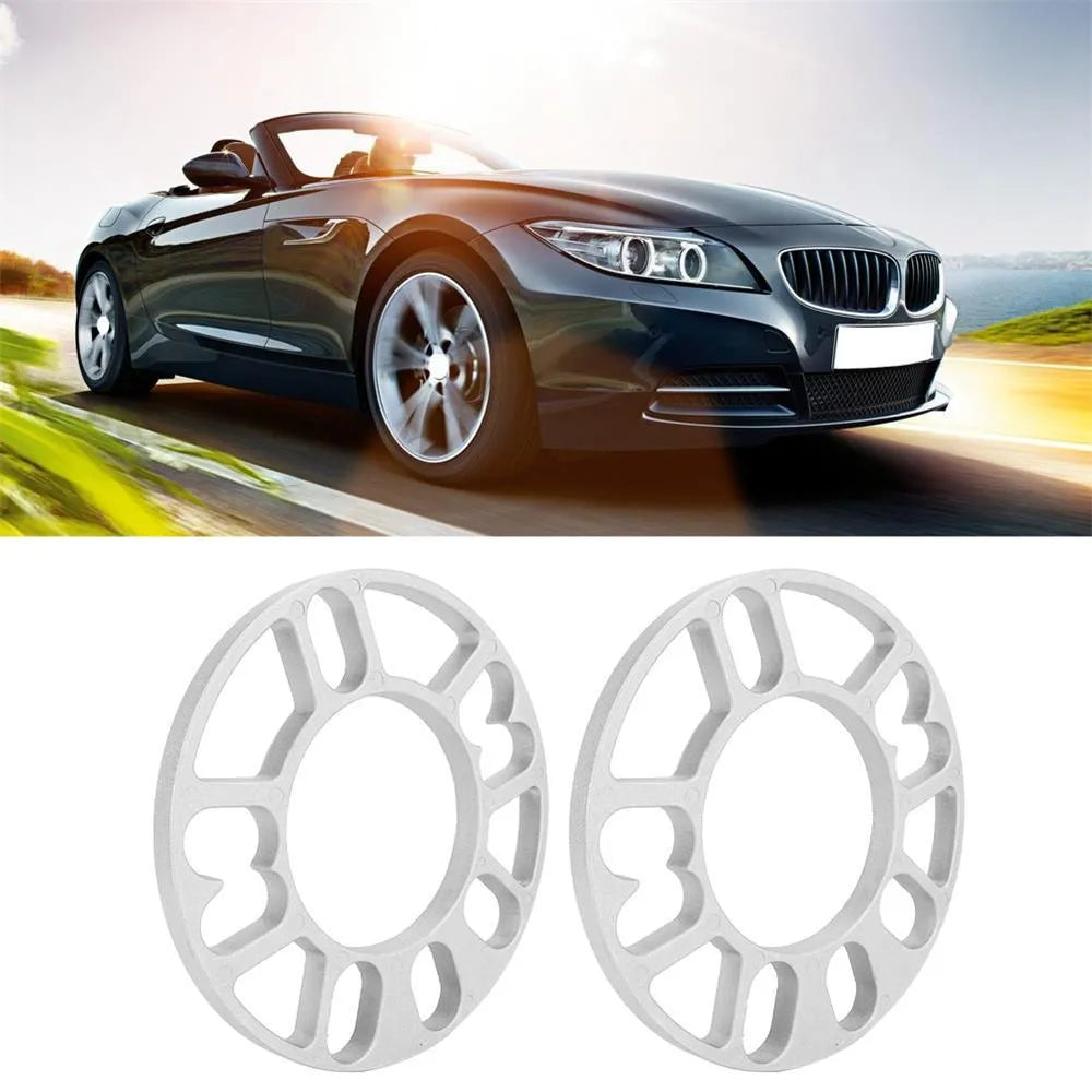 Aluminium alloy automobile hub widening gasket for wheel modification in 3mm, 5mm, 8mm, 10mm thicknesses.