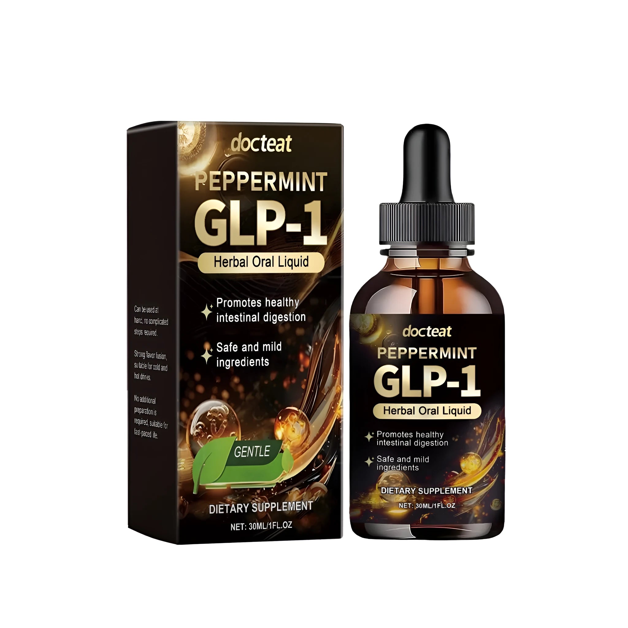 30ml bottle of intestinal health care drops supplement with traditional Chinese medicine extract formula