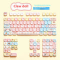 Clip Doll mechanical keyboard keycaps set with colourful sublimation printed designs in boxed presentation